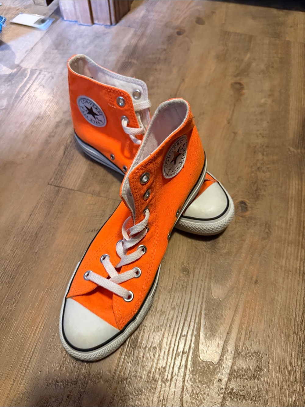 Converse Women’s Orange High Top Chuck Taylor Sneakers